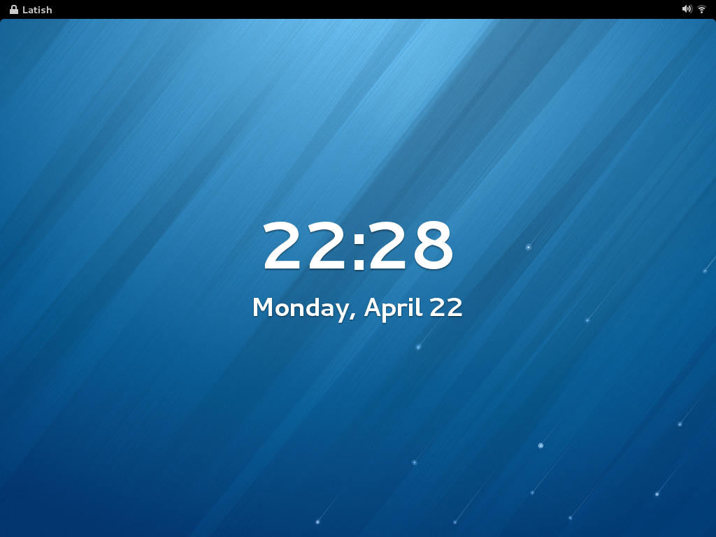 Login screen